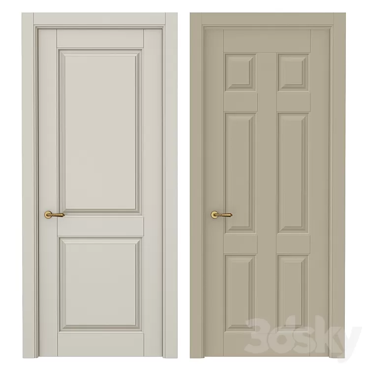 Classic interior doors 3D Model