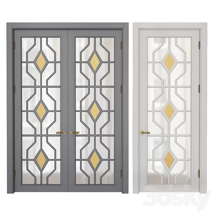 Classic interior doors 3D Model