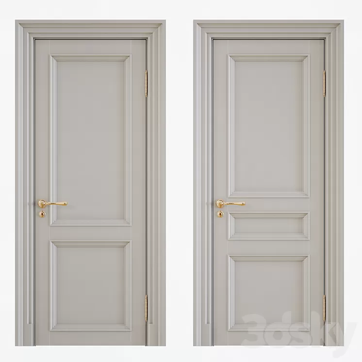 Classic interior doors 3D Model