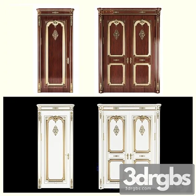 Classic Interior Doors 3D Model Free