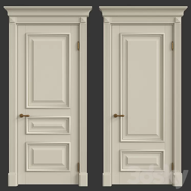 Classic interior doors 3D Model