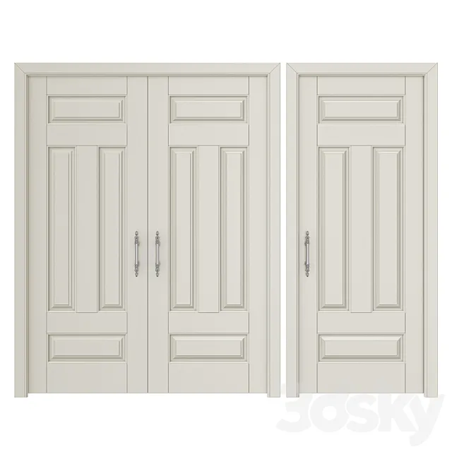 Classic interior doors 4 3D Model