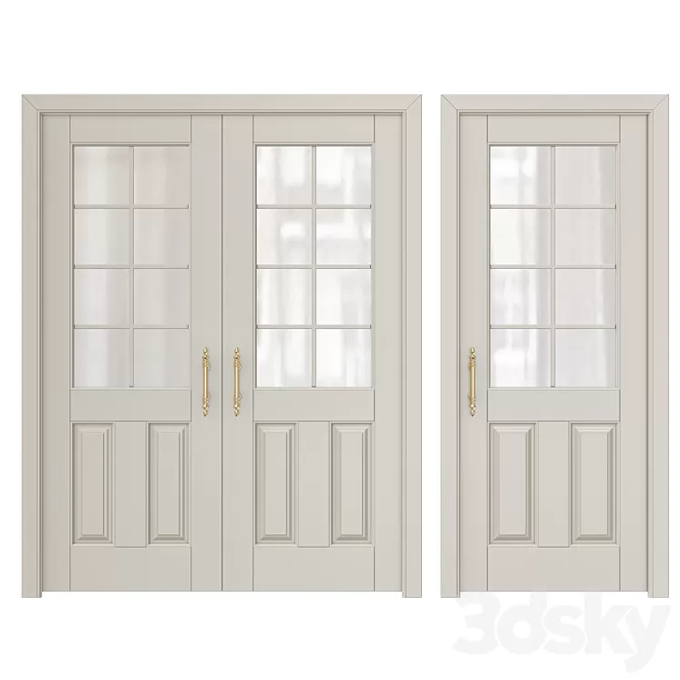 Classic interior doors 5 3D Model