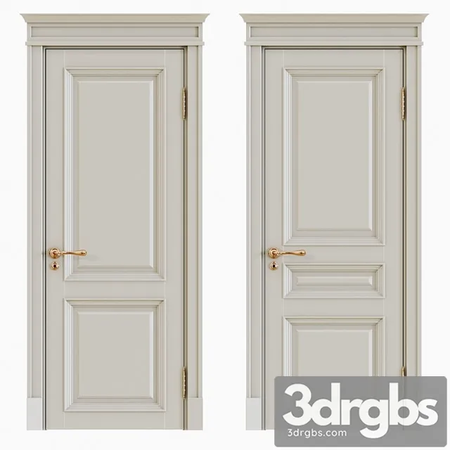 Classic interior doors 6 3D Model Free