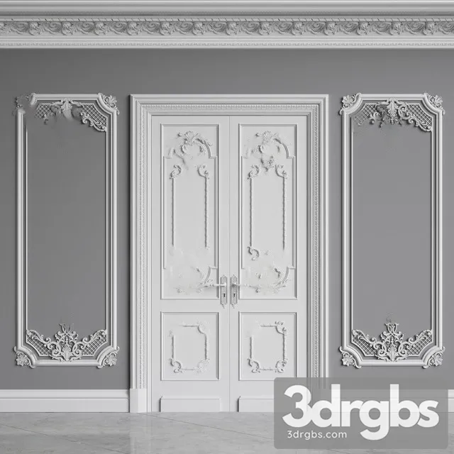 Classic Interior Walls 1 3D Model Free