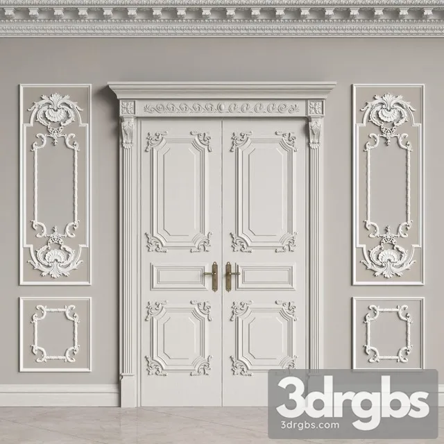 Classic Interior Walls 2 3D Model Free