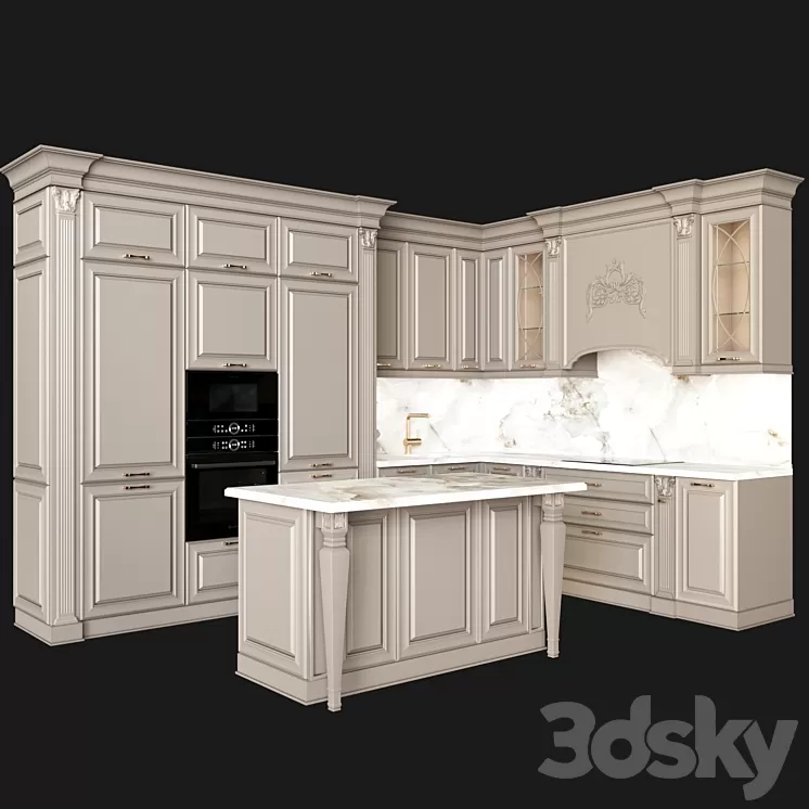 classic kitchen 3D Model Free
