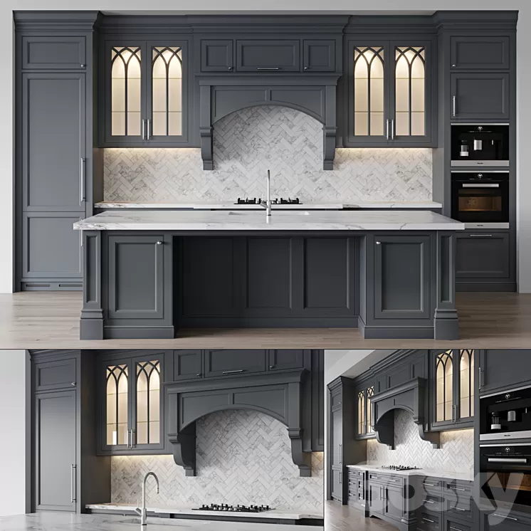 Classic kitchen 5 3D Model Free
