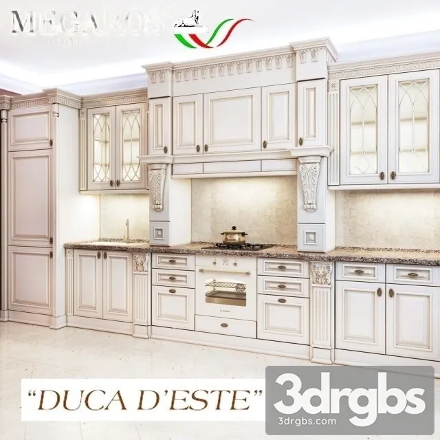 Classic Kitchen Cabinet 3D Model Free