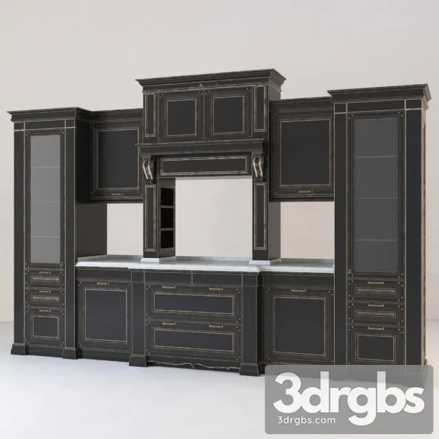 Classic Kitchen Cabinet 3D Model Free