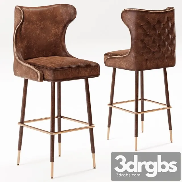 Classic leather chair 2 3D Model Free