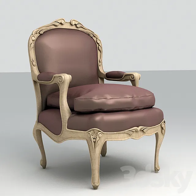 Classic Louis XV chair 3D Model