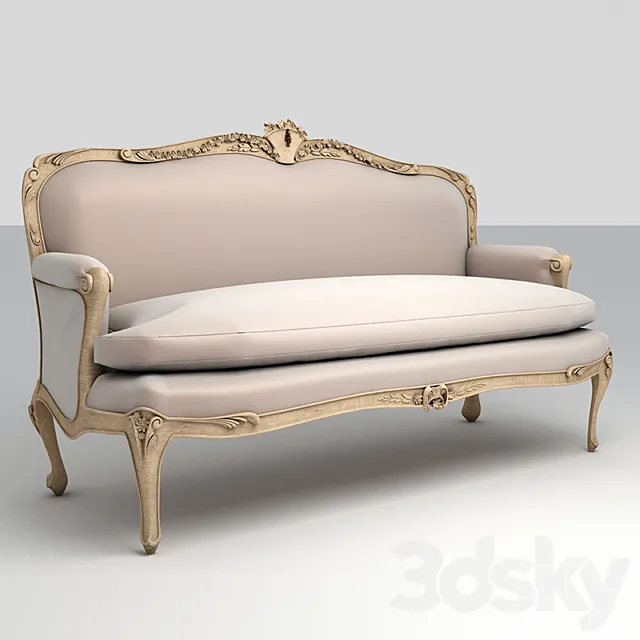 Classic Louis XV style sofa 3DModel