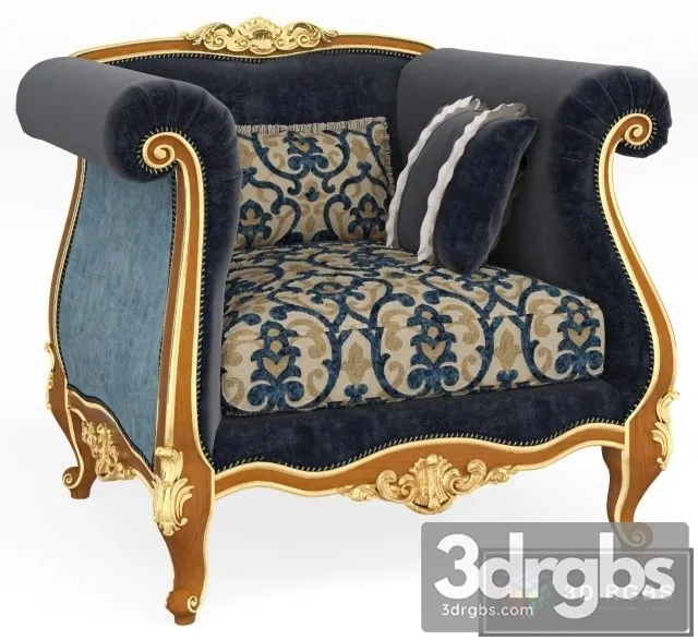 Classic Luxury Armchair 13 3D Model Free