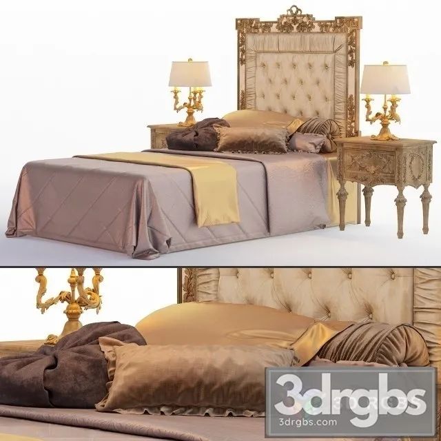 Classic Luxury Bed 3 3D Model Free
