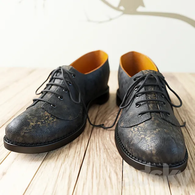 Classic Male Shoes 3D Model
