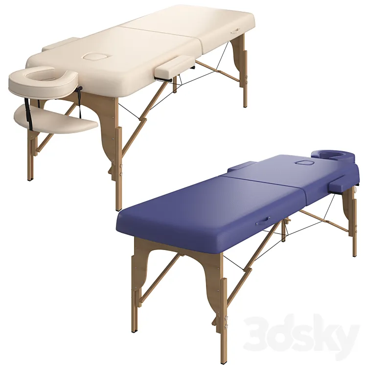 Classic Massage table 3D Model Free
