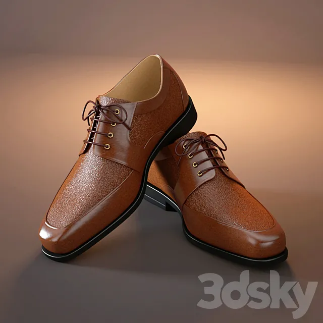 Classic men's shoes 3D Model