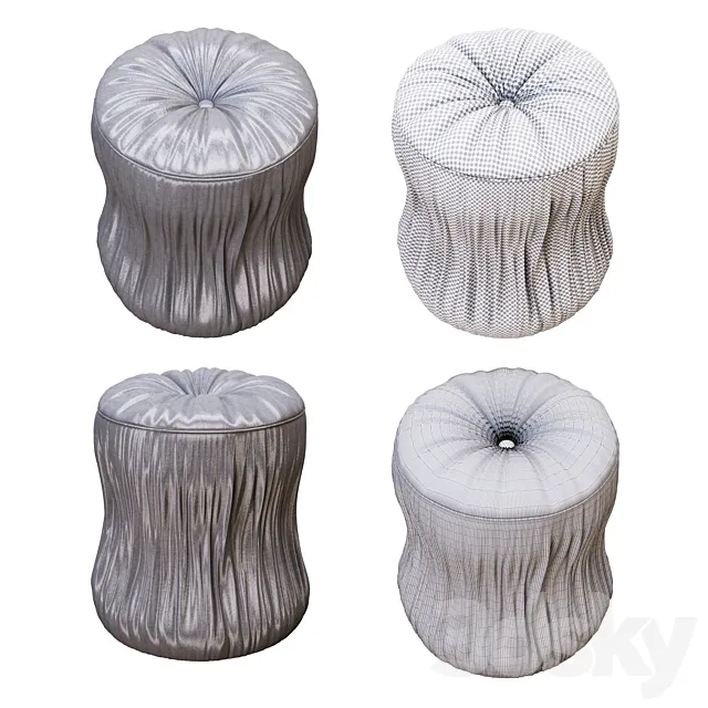Classic puff pleated 3DModel
