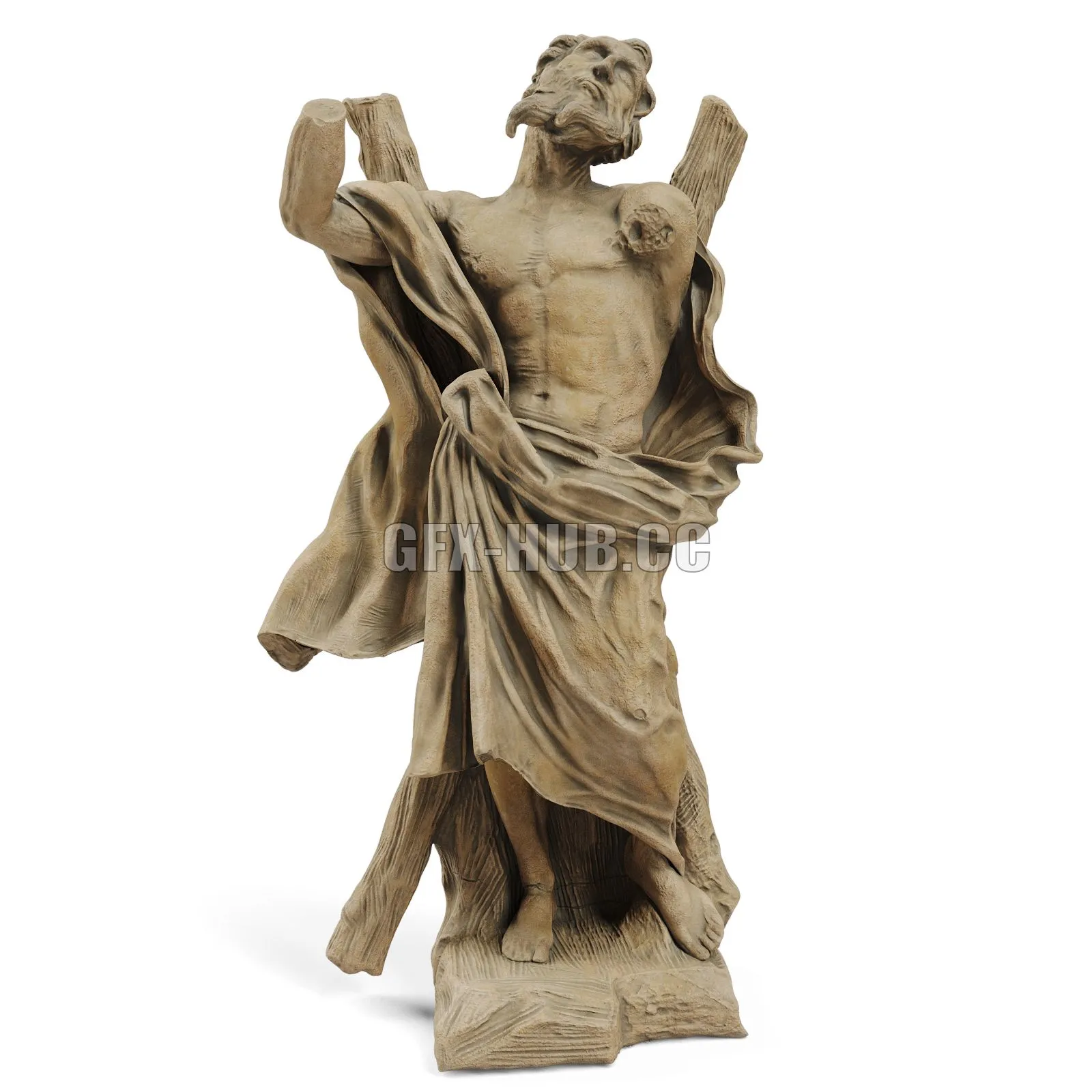 Classic sculpture Ercole Ferrata ST ANDREW THE APOSTLE 3D Model