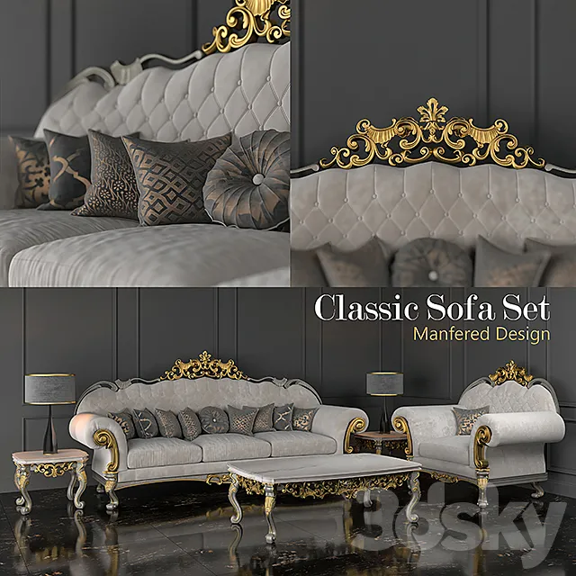 Classic Sofa Set 3DModel
