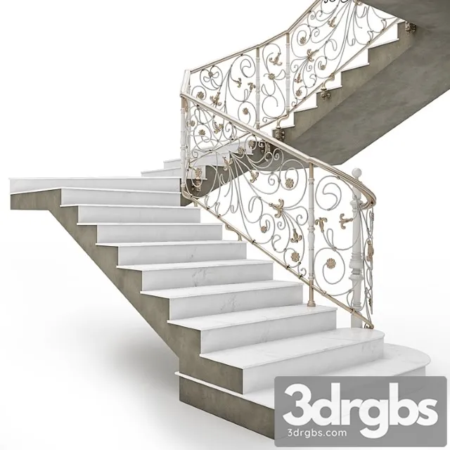 Classic staircase 3 3D Model Free