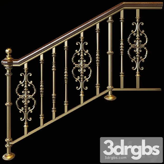 Classic staircase 5 3D Model Free