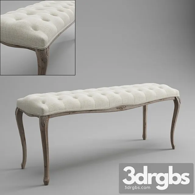 Classic style bench 2 3D Model Free