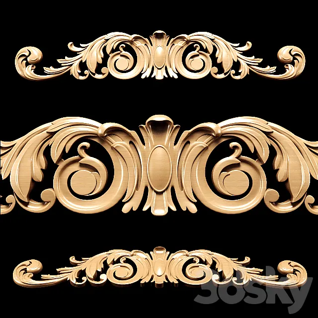 Classic style carving 3DModel
