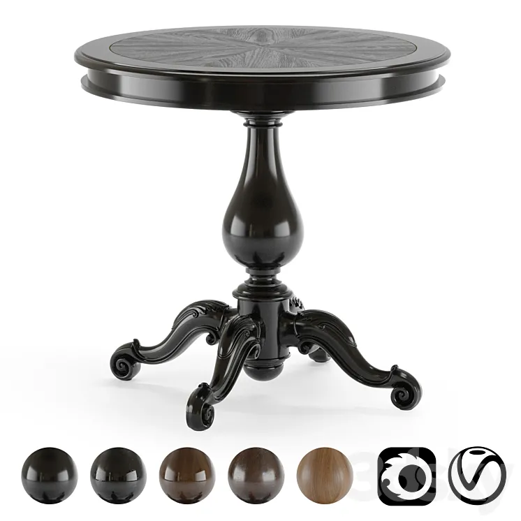 Classic style coffee table 3D Model Free