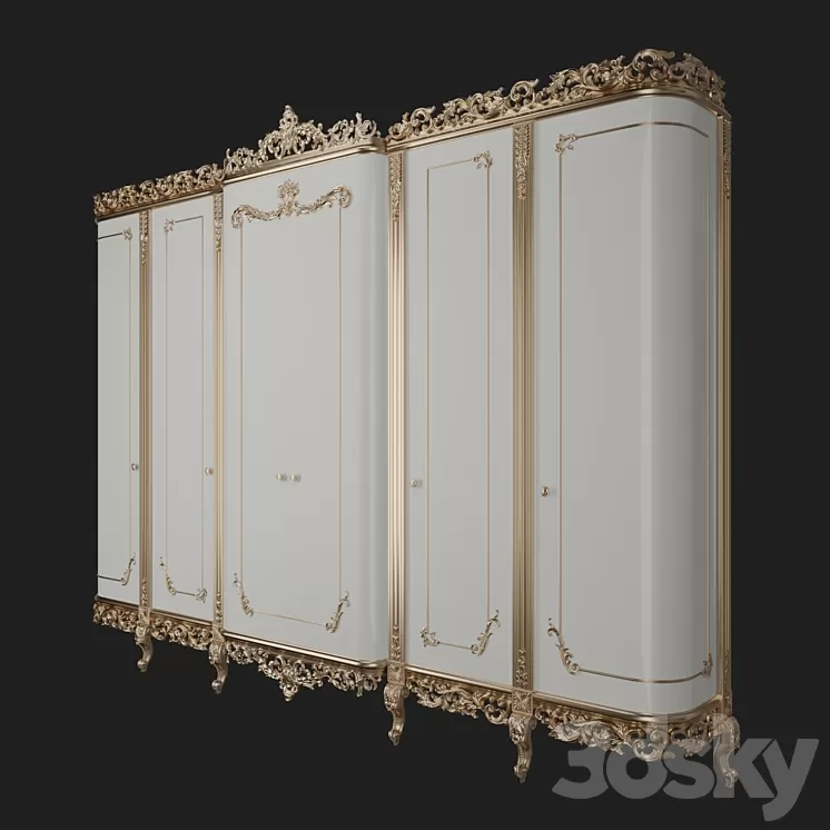 Classic style wardrobe 3D Model