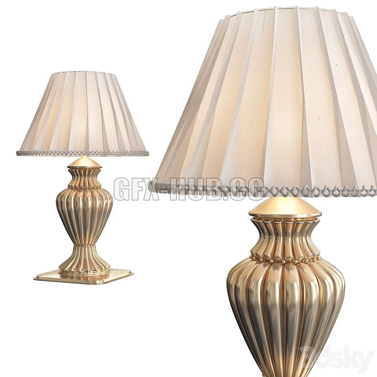 Classic table lamp 3D Model