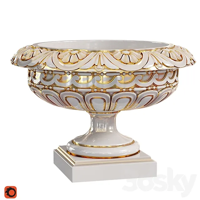 Classic vase 04. Longwood Rosette Urn 3DModel