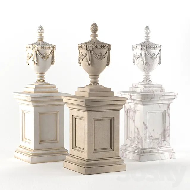 Classic vase for decorating the facade Free Download