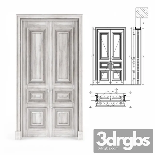 Classic White Dirt Door 3D Model Free