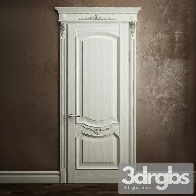 Classic White Door 3D Model Free