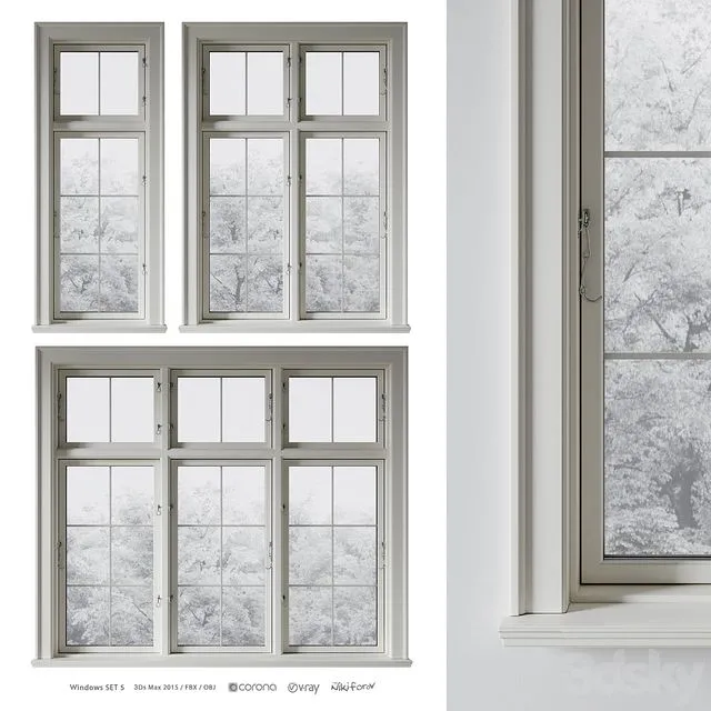 Classic window 5 3D Model