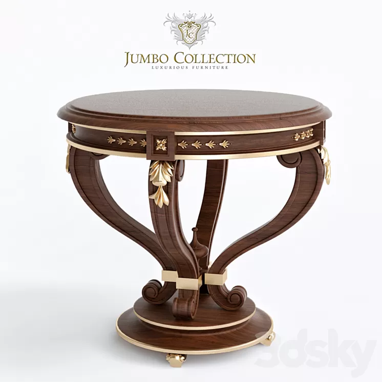Classic wood side tables jumbo collections 3D Model