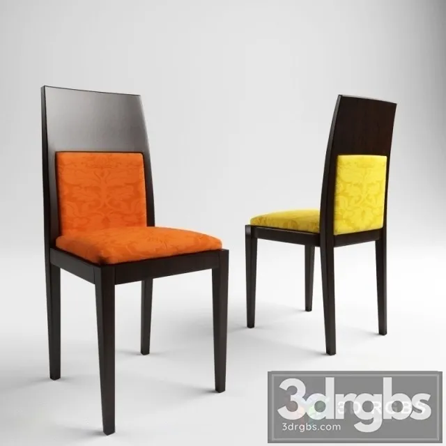 Classic Wooden Dining Chair 3D Model Free