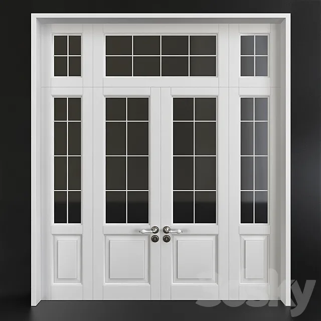 Classic wooden door 3D Model