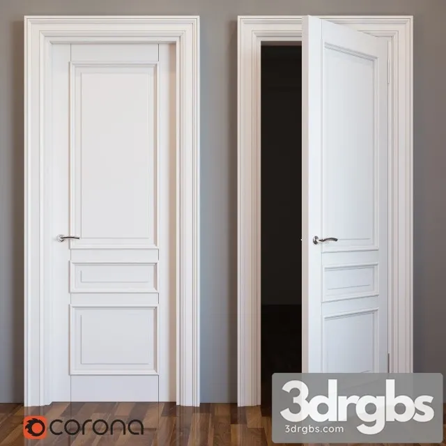 Classic Wooden Door 4 3D Model Free