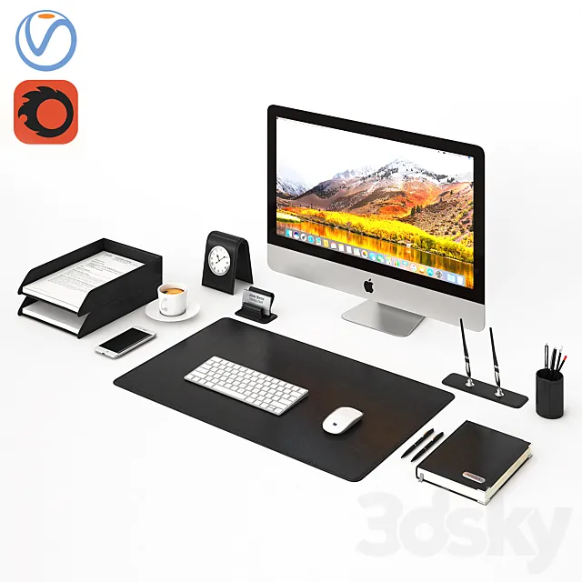 Classic Workplace IMac 3D Model