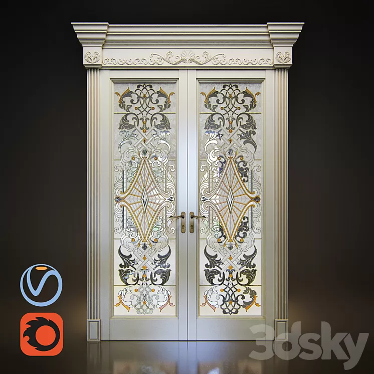 Classical door 3D Model