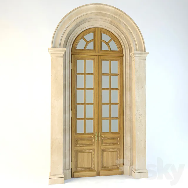 classical door with portal Free Download
