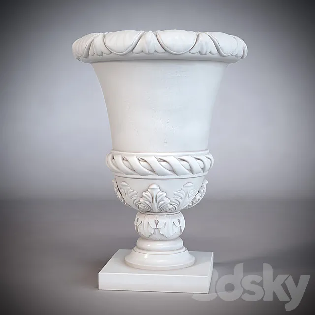 classical plaster vase 3DModel