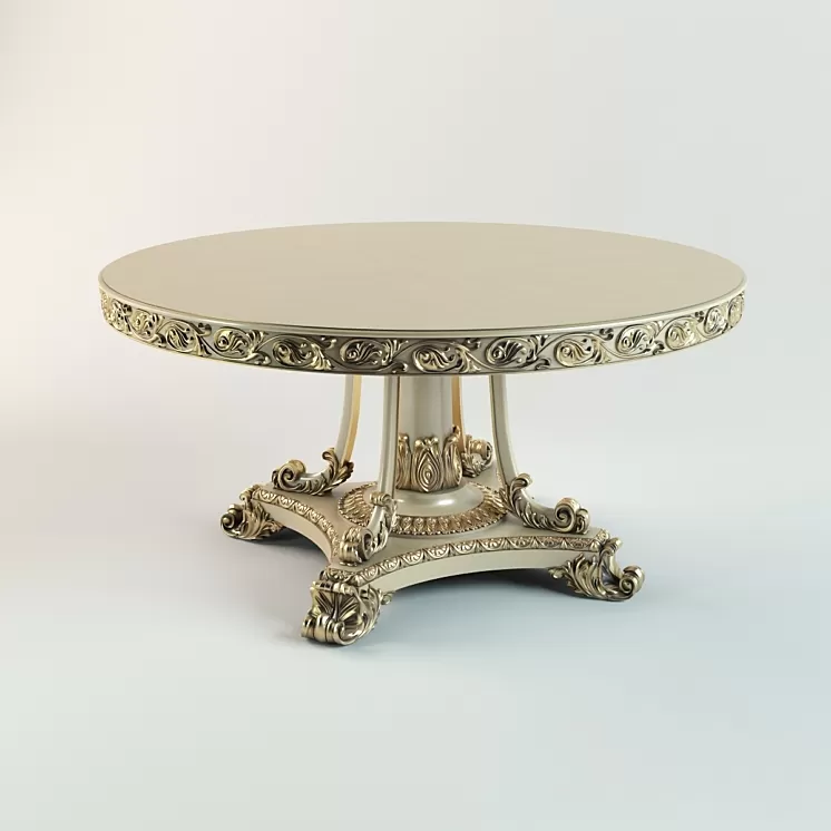 Classical Round Table 3D Model