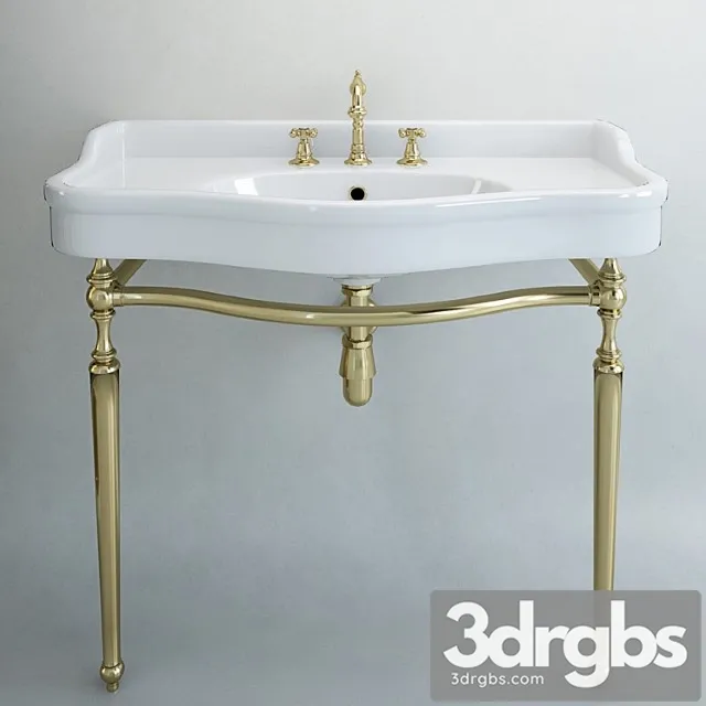 Classical Sink With Mixer and Siphon Factory Sbordoni 3D Model Free