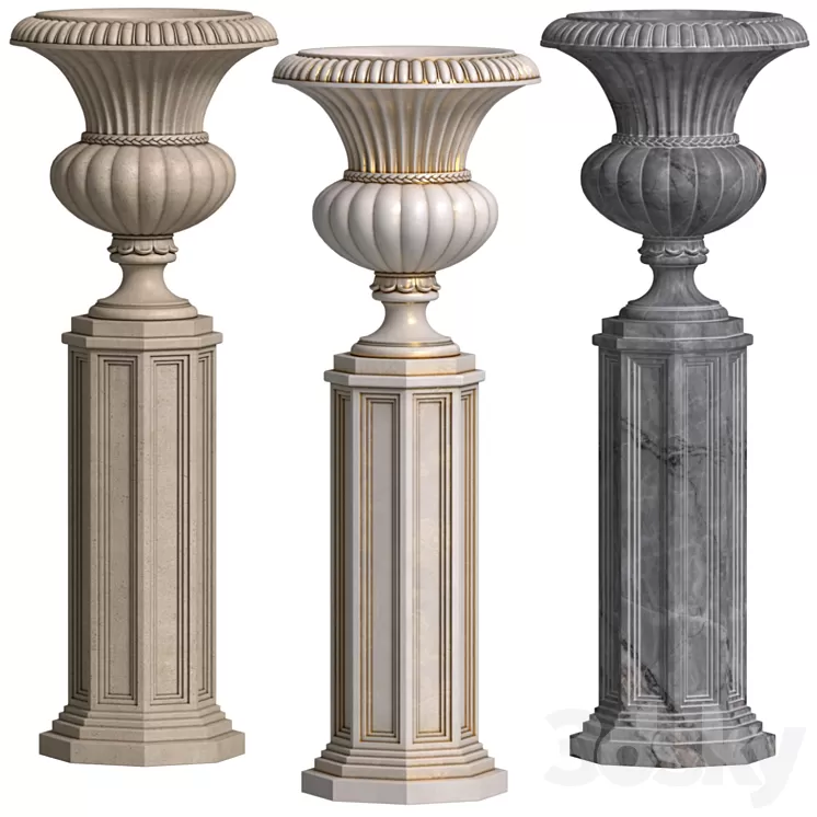 Classical Vase on a Pedestal for decorating the facade.LARGE WICKFORD URN.Classic outdoor Vase.Flowerpot