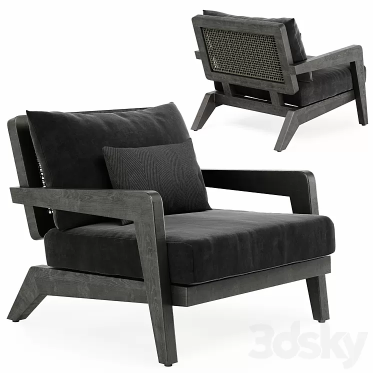 Claude Outdoor Lounge Chair 3D Model