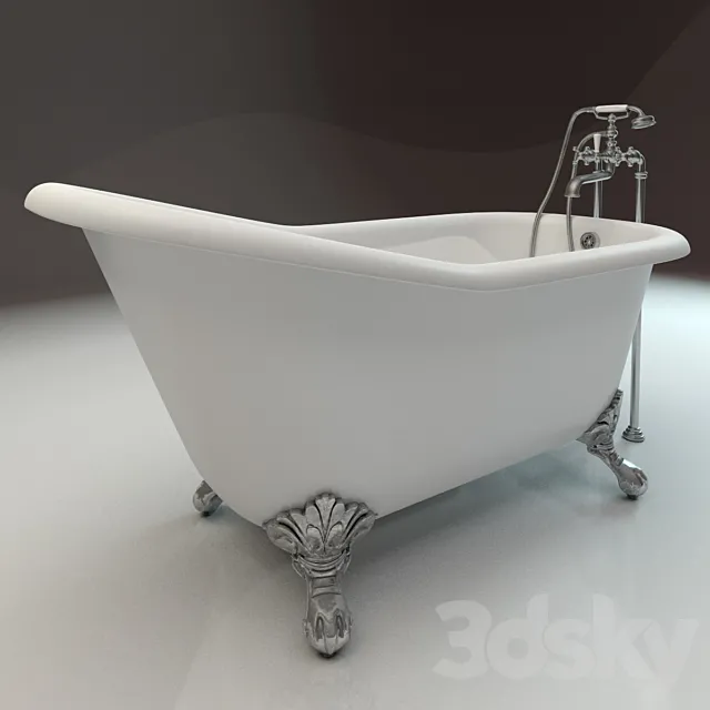 claw-foot bathtub Recor Slipper 3DModel